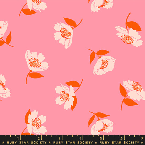 Juicy Fluttering Florals in Sorbet - Ruby Star Society Sold by the Half Yard